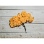 Розы фом, 144 шт. (12 букетов) оранжевый