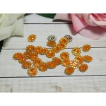 Стразы Цветок акрил 12 мм, 100 шт. оранжевый