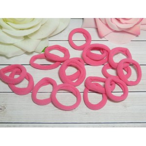 Резиночки для волос бесшовные 30 мм, 50 шт. розовый яркий