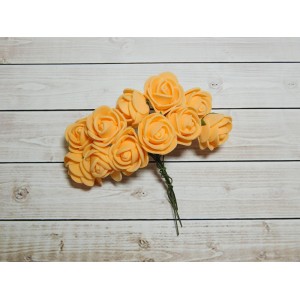 Розы фом, 144 шт. (12 букетов) оранжевый